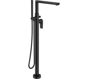 Monomando de pie para bañera Negro Koral